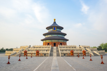 Obraz premium Hall of Prayer for Good Harvests in Temple of Heaven in Beijing city, China