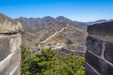 Fototapeta na wymiar Badaling Great Wall of Beijing in China