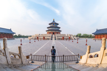 Temple of Heaven in Beijing capital city in China.