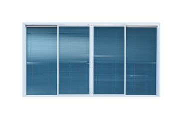 Modern glass window  isolated on white background,blanket window (frame)