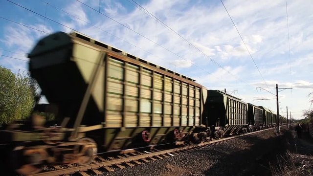 carriage of goods by rail. cargo train