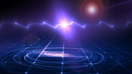 Abstract background of science and technology