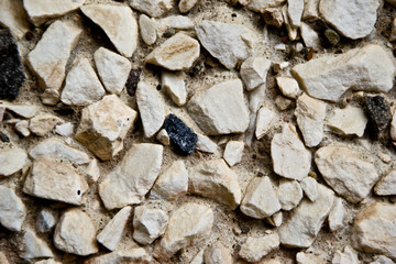 Rocky wall pattern on the daylight