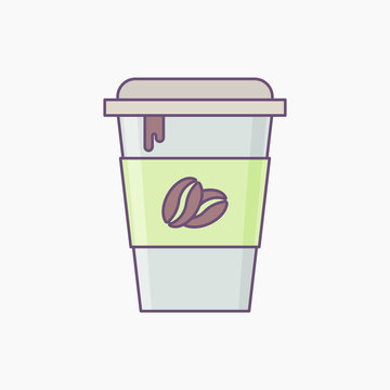 Coffee cup icon.