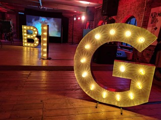 BIG letters inside a London store