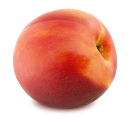 Fresh Ripe Nectarine Isolated on White Background