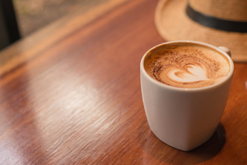 Hot coffee cappuccino