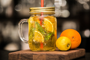 Refreshing ice drink prepared from fresh fruit.