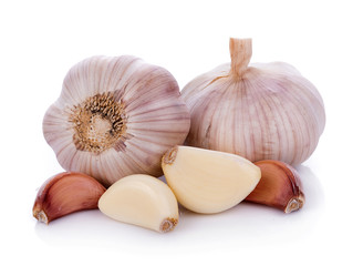 Garlic isolated on white background