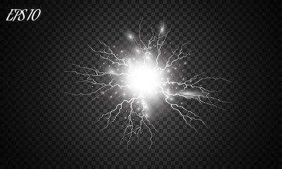 Vector Electricity charge. Illustrations on a transparent background.