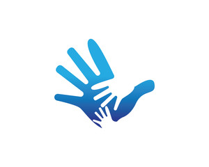Fototapeta na wymiar Hand Help Logo