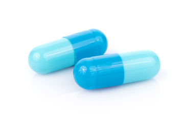 pills capsules isolated on white background