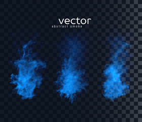 Vector illustration of smoky shapes.