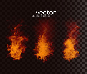 Vector illustration of smoky shapes.