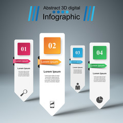 Business Infographics origami style Vector illustration.