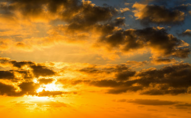 Panele Szklane Podświetlane  Kolorowe niebo o zachodzie słońca