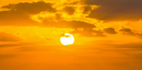 Foto op Plexiglas Sun shining through the clouds at sunset © Gabriele Maltinti