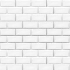 Horizontal white tiles background. Vector illustration.