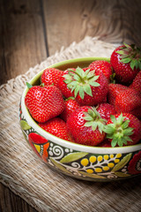 Bunch of ripe strawberrie.