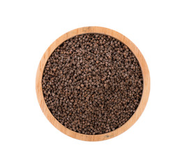 Perilla herb seed on white background