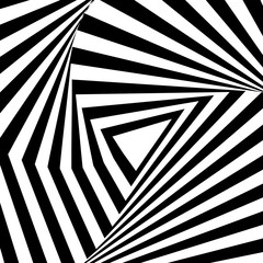 Black and White Stripes Projection on Torus. Vector Illustration