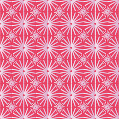 Obraz premium retro seamless wallpaper background vintage red star cross round geometry flower