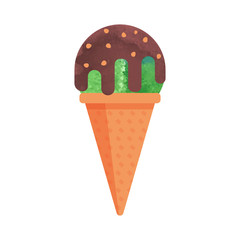Colorful watercolor texture vector popsicle ice cream sweet summer dessert