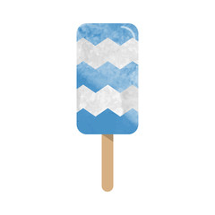 Colorful watercolor texture vector popsicle ice cream sweet summer dessert