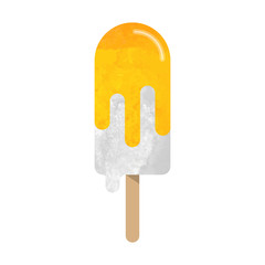 Colorful watercolor texture vector popsicle ice cream sweet summer dessert