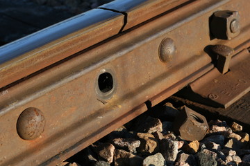 Rail road defect, bolt off