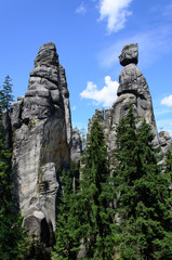 Mr and Mrs Mayor, sandstones, Adrspach, Czech Republic