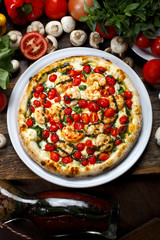 Seafood pizza
