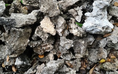 stone on dry ground for background