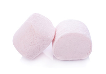 marshmallows on white background
