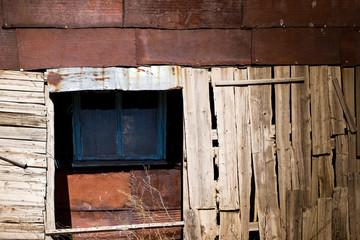 Old wooden window in the house as a background