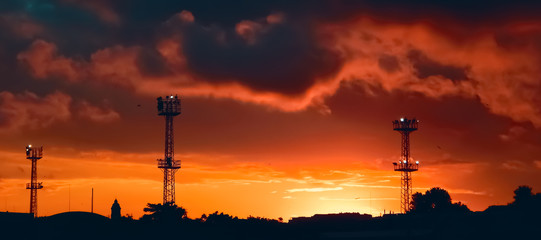 Sunset. Night landscape.