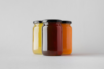 Honey Jar Mock-Up - Three Jars
