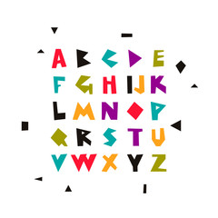 Vector geometric alphabet. Font