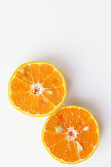 Oranges slice , Slice of fresh oranges against on white background