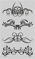 Vintage floral elements for design.