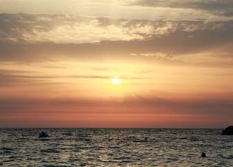 Beautiful sunset. Gold sea sunset. Picture Sea sunset. Sea sunset background. Amazing sea sunset. Sunset sea waves. Summer sunset. Sea sunrise