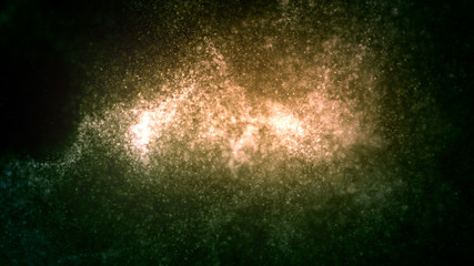abstract background with glowing particles