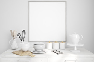 Wooden kitchen table rectangular picture