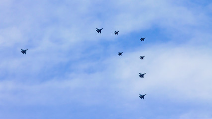 Aerobatic Team Aircrafts Flyby