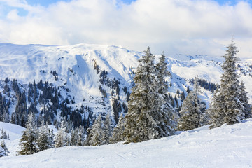 Winter landscape in Alps