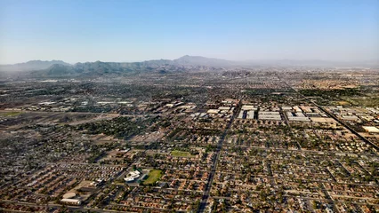 Fototapete Rund Las Vegas jenseits vom Strip. Luftbild  © CiudadColon