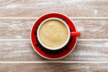 Red cup of coffee