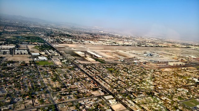 Las Vegas. Nevada.  Flughafen. Luftbild. 