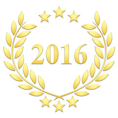 Lauriers 3 étoiles 2016 sur fond blanc