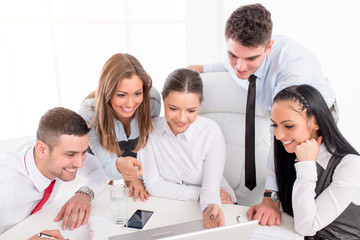 Fototapeta premium Young Business Team In The Office